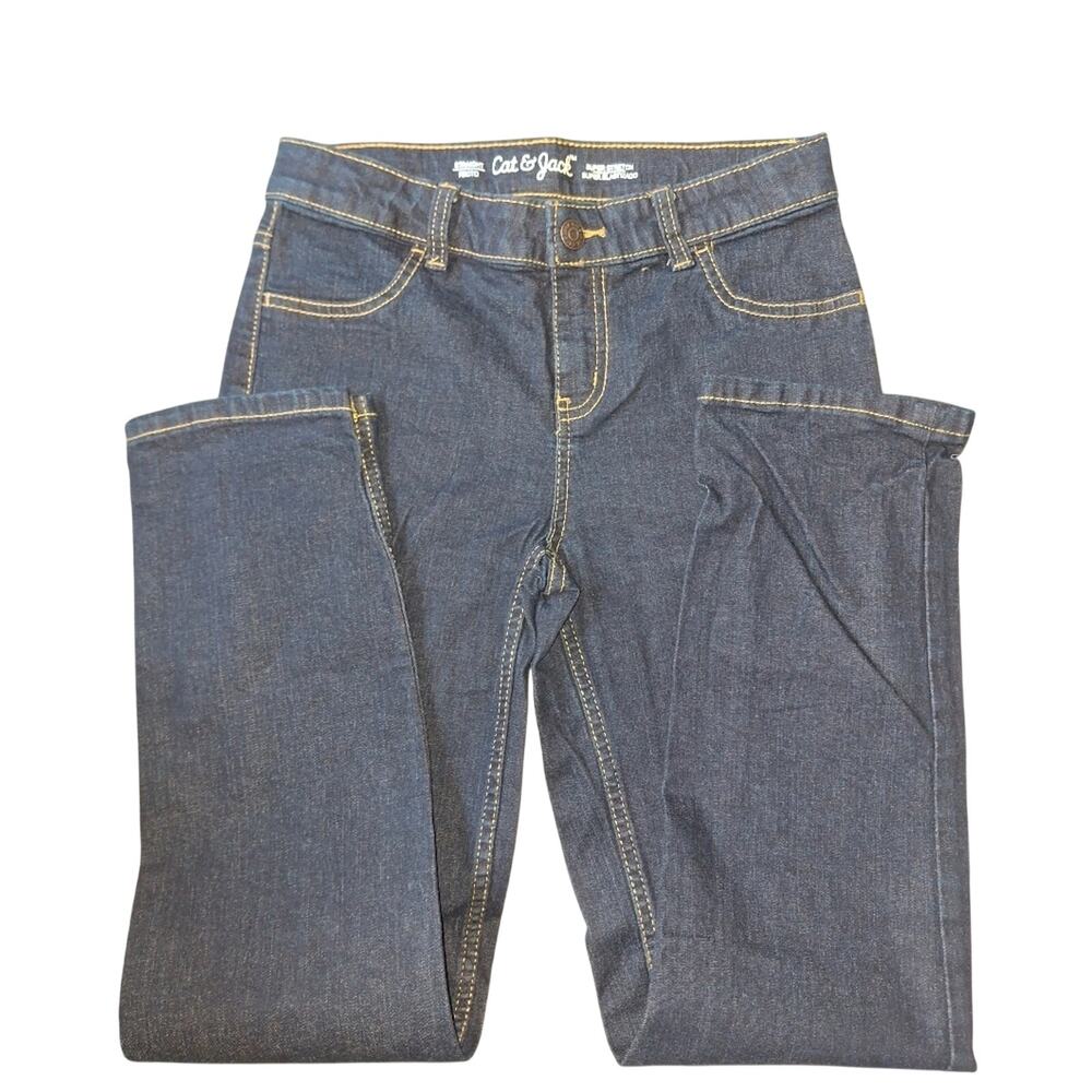 Cat & Jack Super Stretch Dark Wash Denim Jeans sz12 EUC